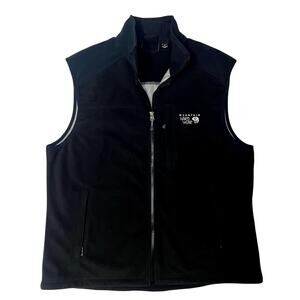 Mountain Hardwear Men's Fleece Mountain Tech II Vest Size XL Black Zip Up